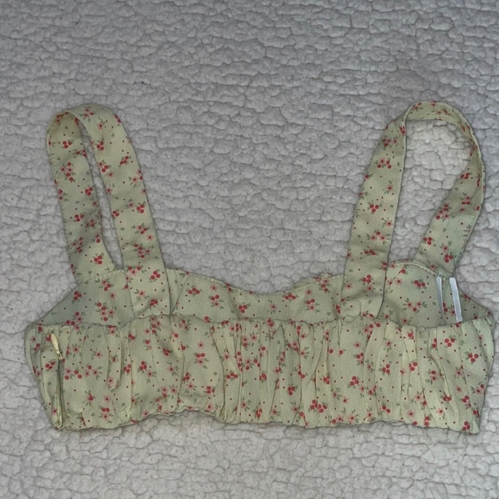 Princess Polly Floral Crop Top - Yellow and Red - Picture 3 of 4